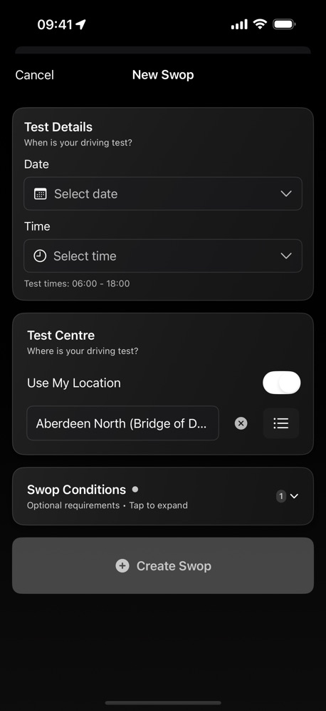 Swopi on iPhone, screen 3 of 4